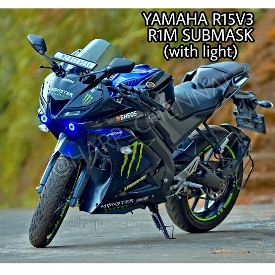 YAMAHA R15 V3 SUBMASK HEADLIGHT CLOSED